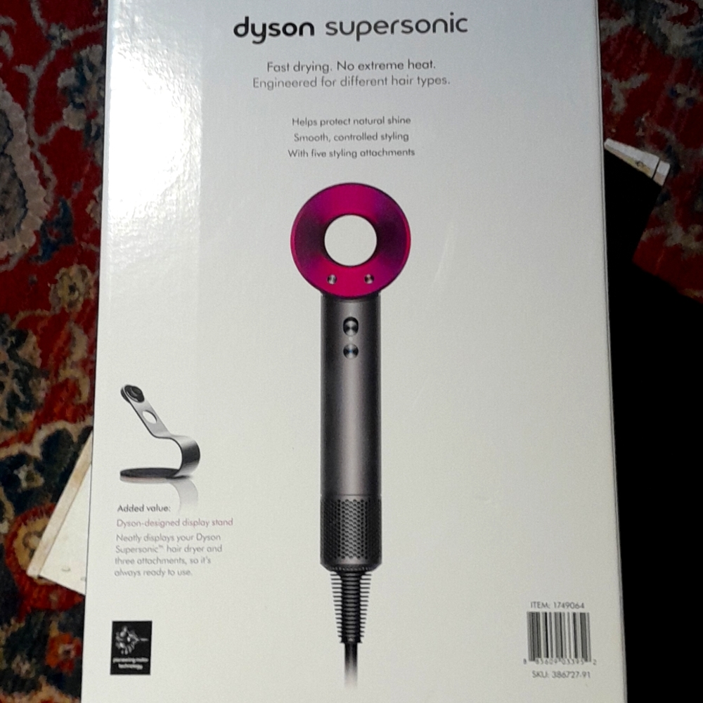 Authentic Dyson Supersonic Fast Hair Dryer No Extreme Heat Fuchsia/Nickel Factoy